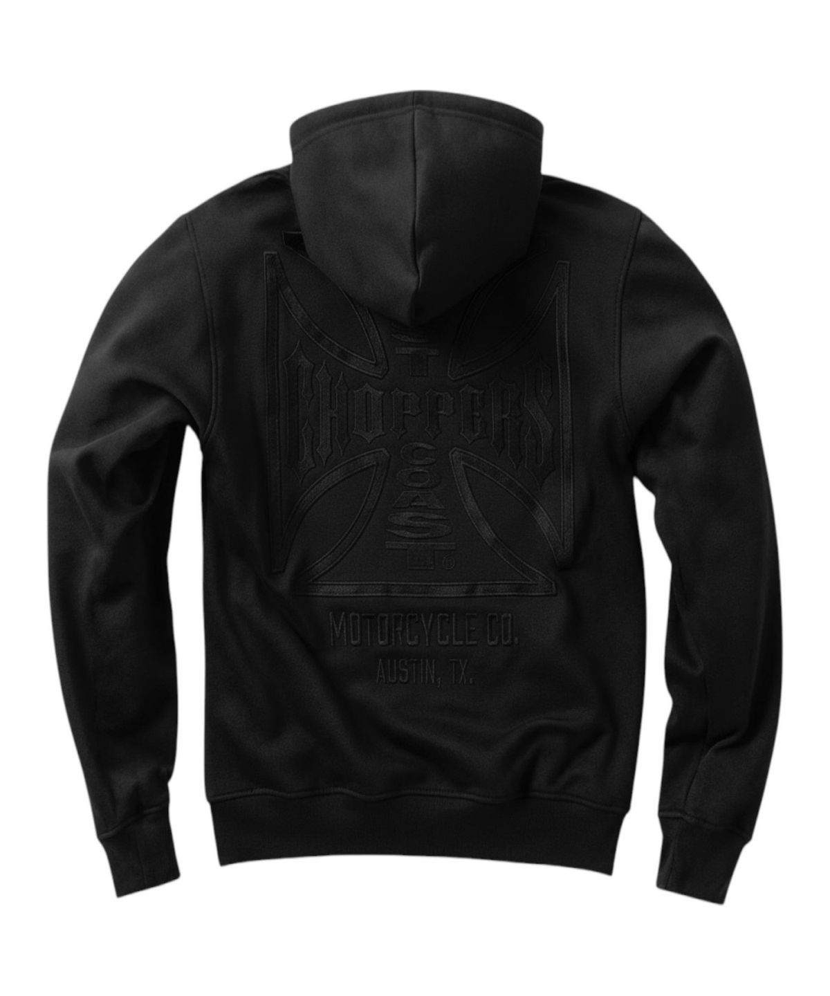 웨스트코스트챠퍼스(WEST COAST CHOPPERS) WCC DOMINATOR EMBROIDERED ZIP HOODY - BLACK