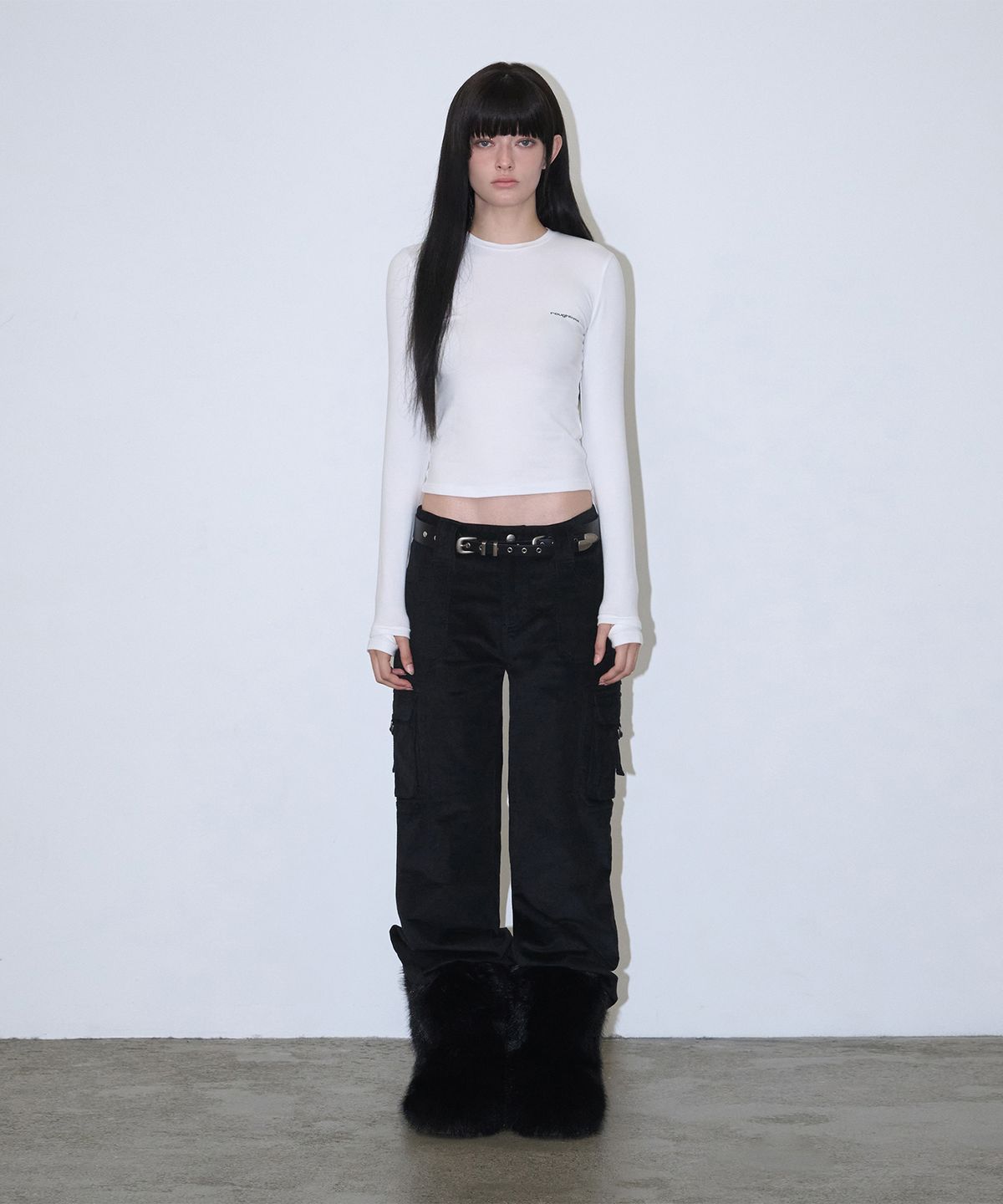 로타입(ROUGHTYPE) Slim Warmer T-shirt - White