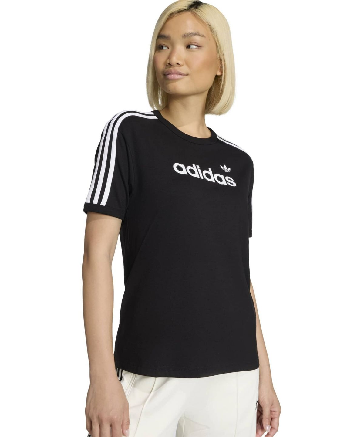아디다스(ADIDAS) 리니어 티 - 블랙:화이트 / KD7982