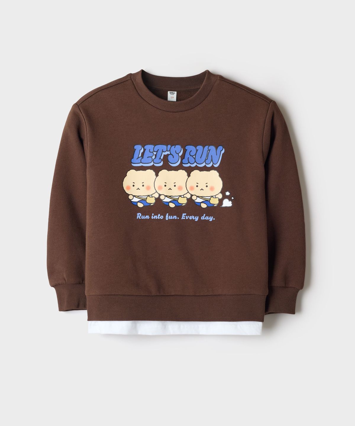 스파오 키즈(SPAO KIDS) [키즈] (망그러진곰) 상하세트 (기모)(Brown)_SPSMG4TKU3