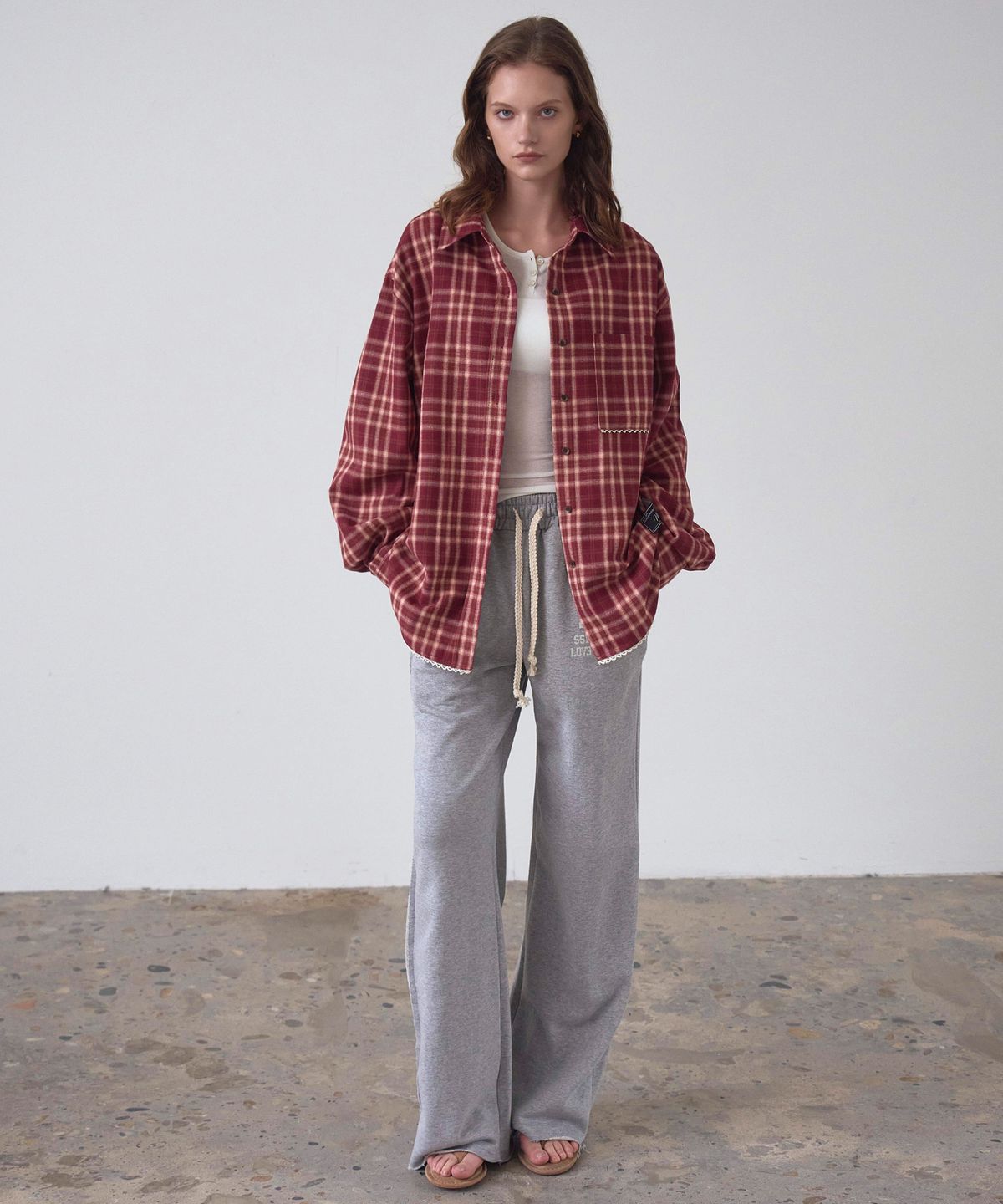 신앤리(SSIN AND LEE) Cottage Cotton Check Shirt Red