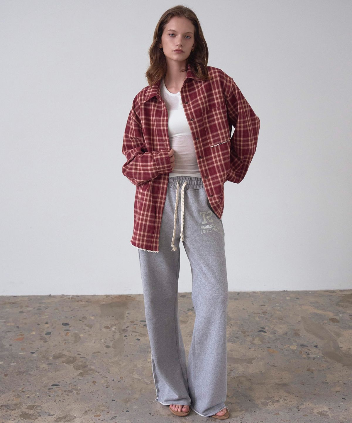 신앤리(SSIN AND LEE) Cottage Cotton Check Shirt Red