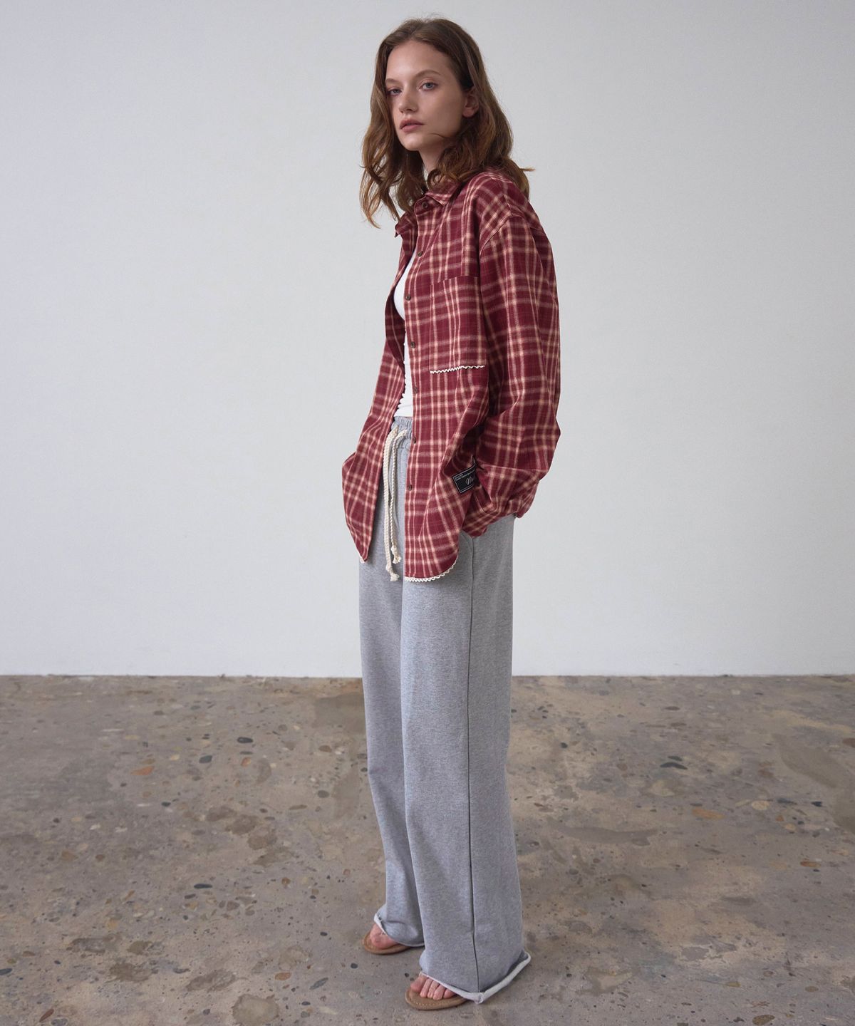 신앤리(SSIN AND LEE) Cottage Cotton Check Shirt Red