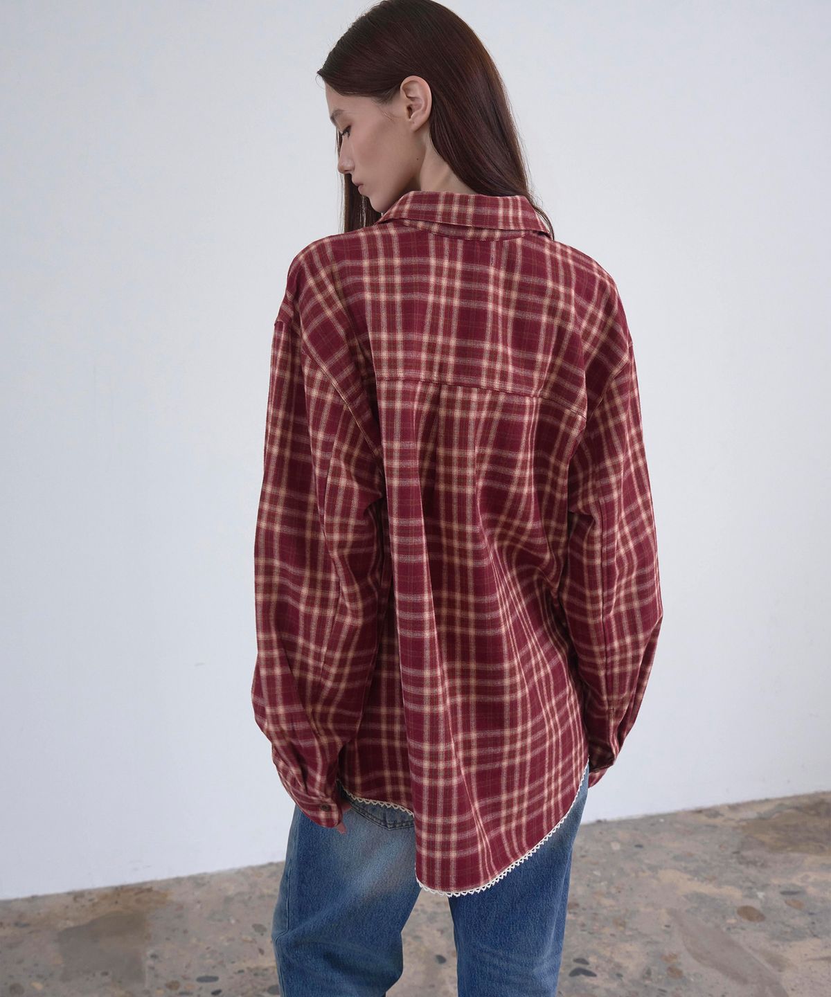 신앤리(SSIN AND LEE) Cottage Cotton Check Shirt Red