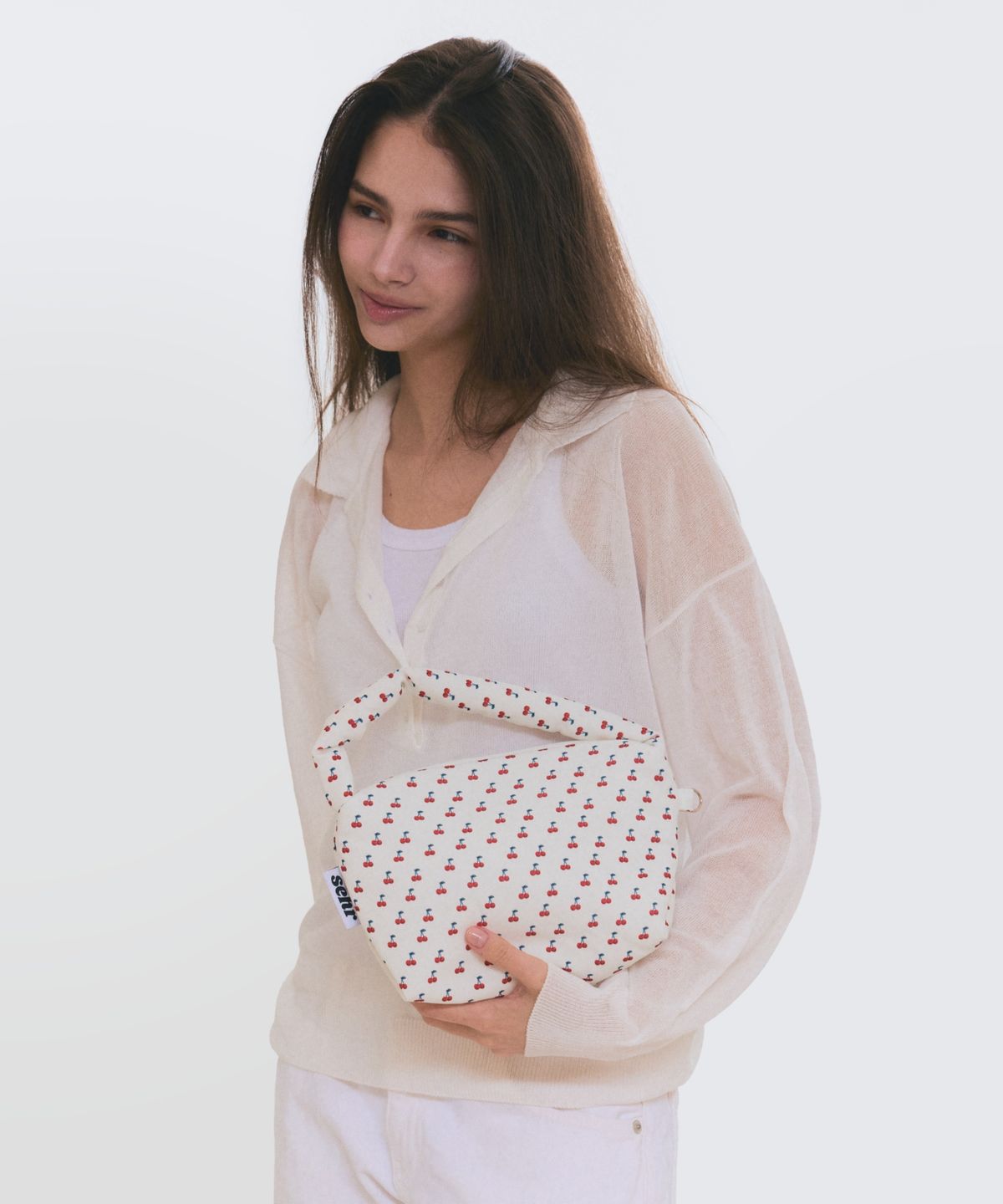 세르(SEHR) Cherry Pouch Bag (White)