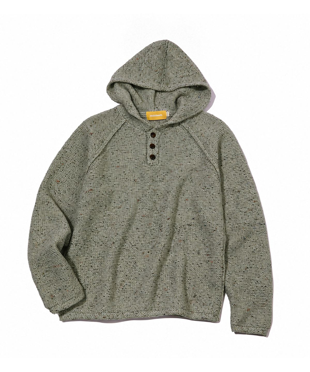 메인부스(MAINBOOTH) Grain Hooded Sweater(KHAKI)