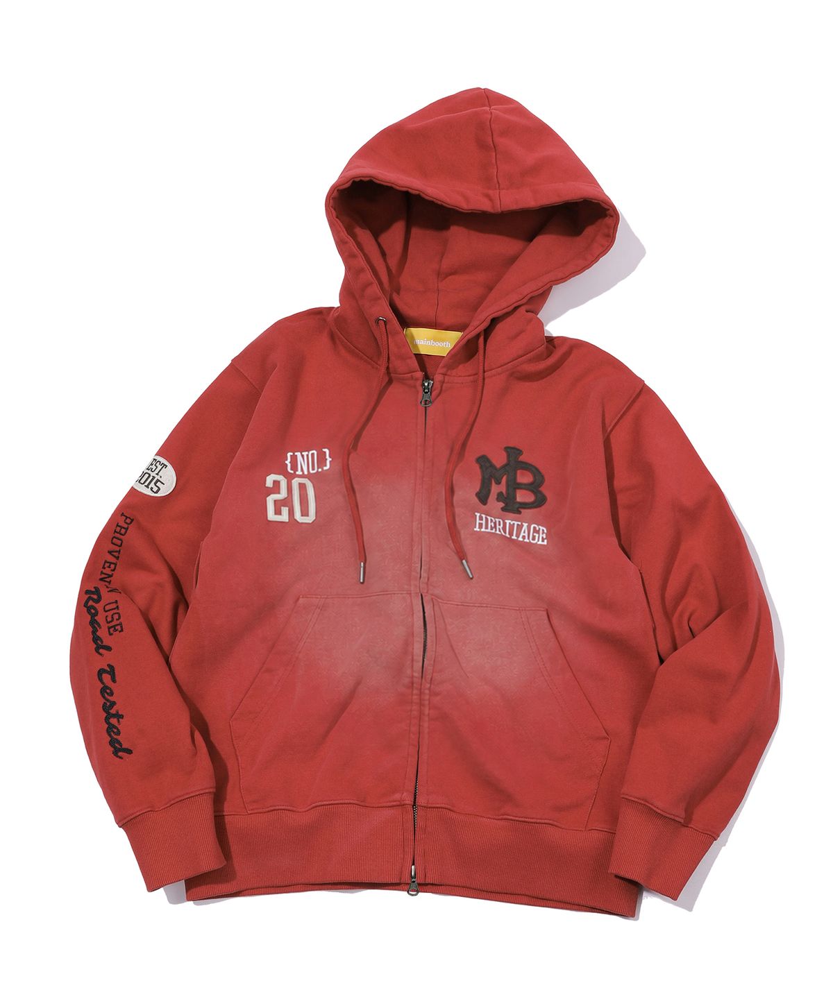 메인부스(MAINBOOTH) Heritage Washed Hood Zip-up(RED)
