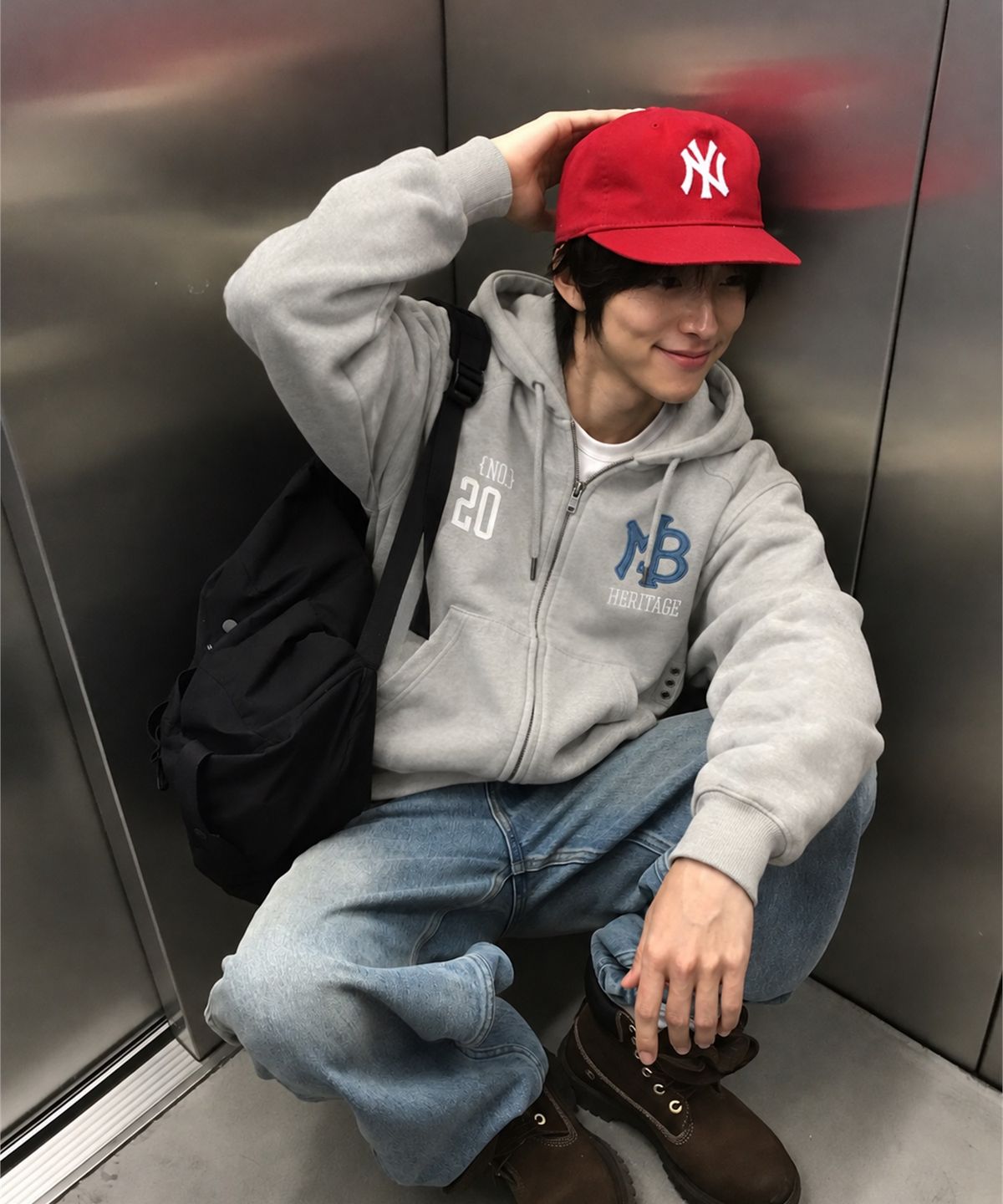 메인부스(MAINBOOTH) Heritage Washed Hood Zip-up(LIGHT GRAY)