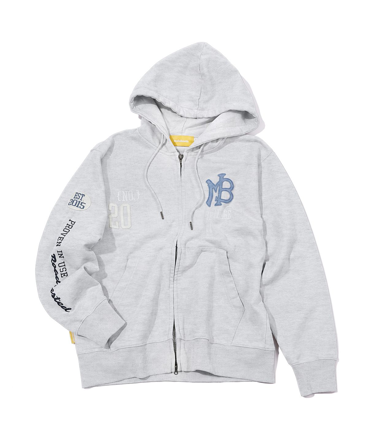 메인부스(MAINBOOTH) Heritage Washed Hood Zip-up(LIGHT GRAY)