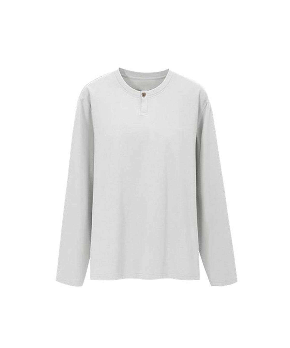 버튼서울(BUTTON SEOUL) 미니멀 원버튼 헨리넥 롱슬리브 (4 COLOR)