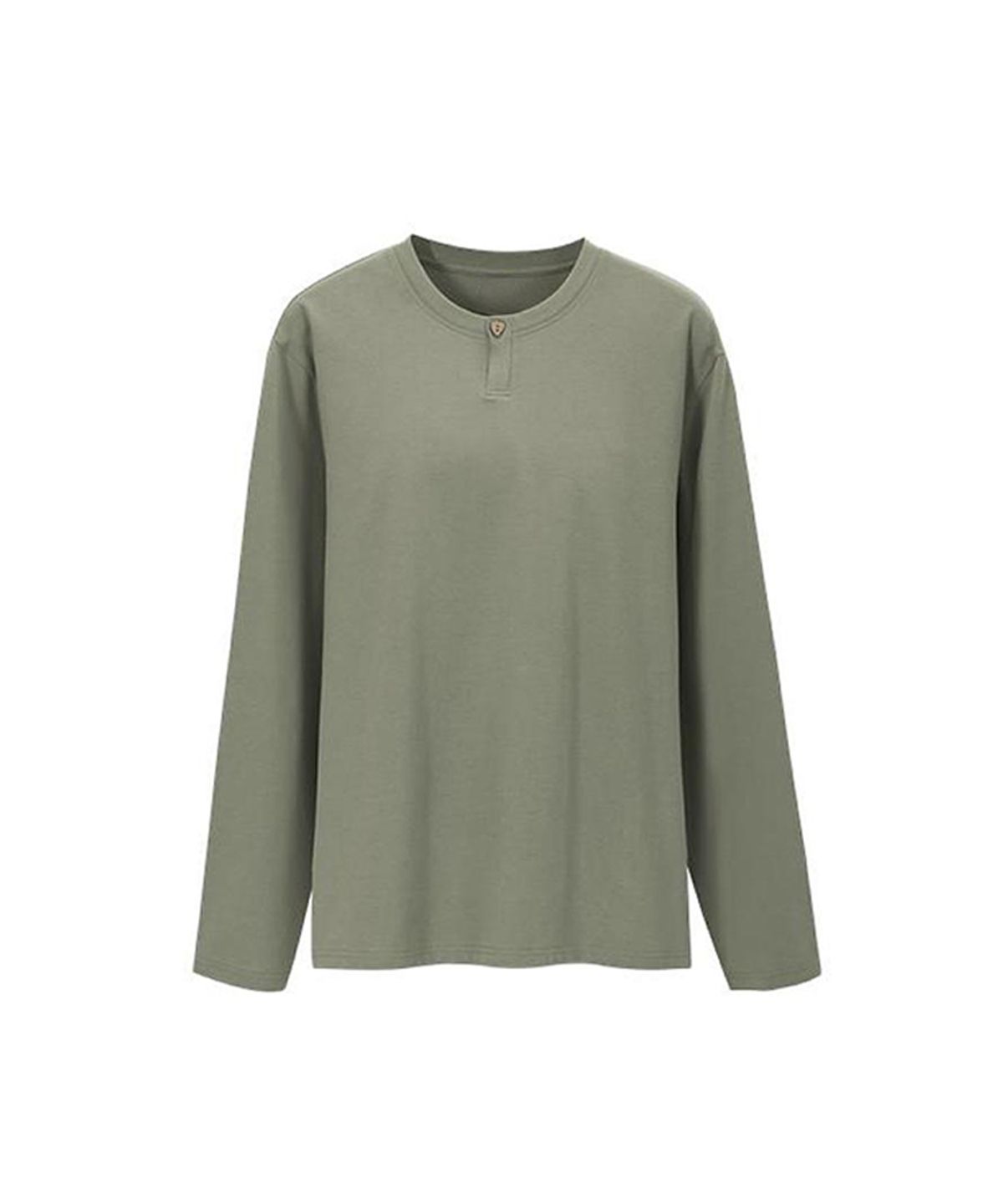 버튼서울(BUTTON SEOUL) 미니멀 원버튼 헨리넥 롱슬리브 (4 COLOR)