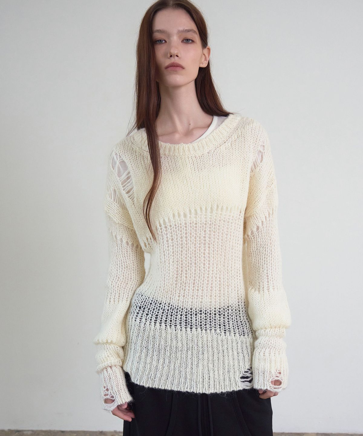 신앤리(SSIN AND LEE) Patina Vintage Mohair Knit Ivory