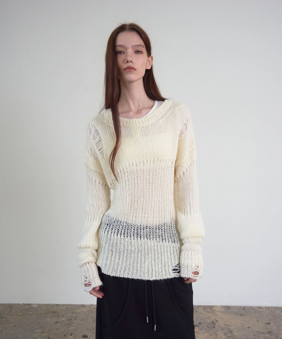 신앤리(SSIN AND LEE) Patina Vintage Mohair Knit Ivory