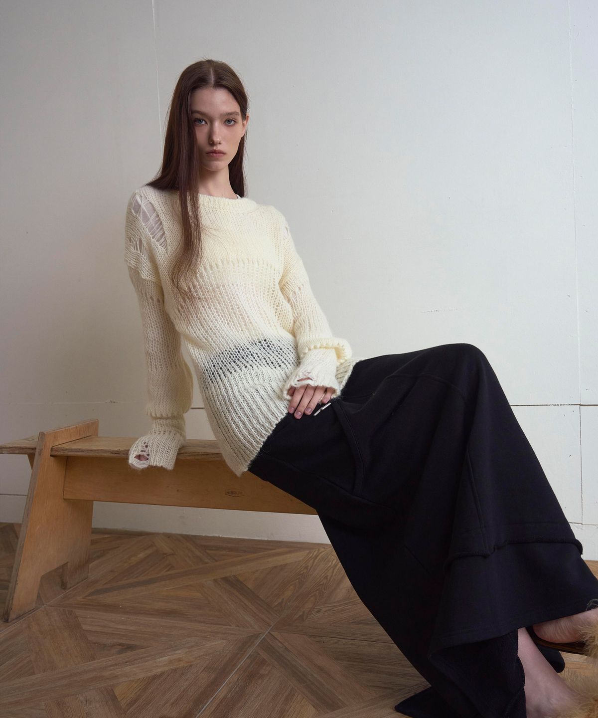 신앤리(SSIN AND LEE) Patina Vintage Mohair Knit Ivory