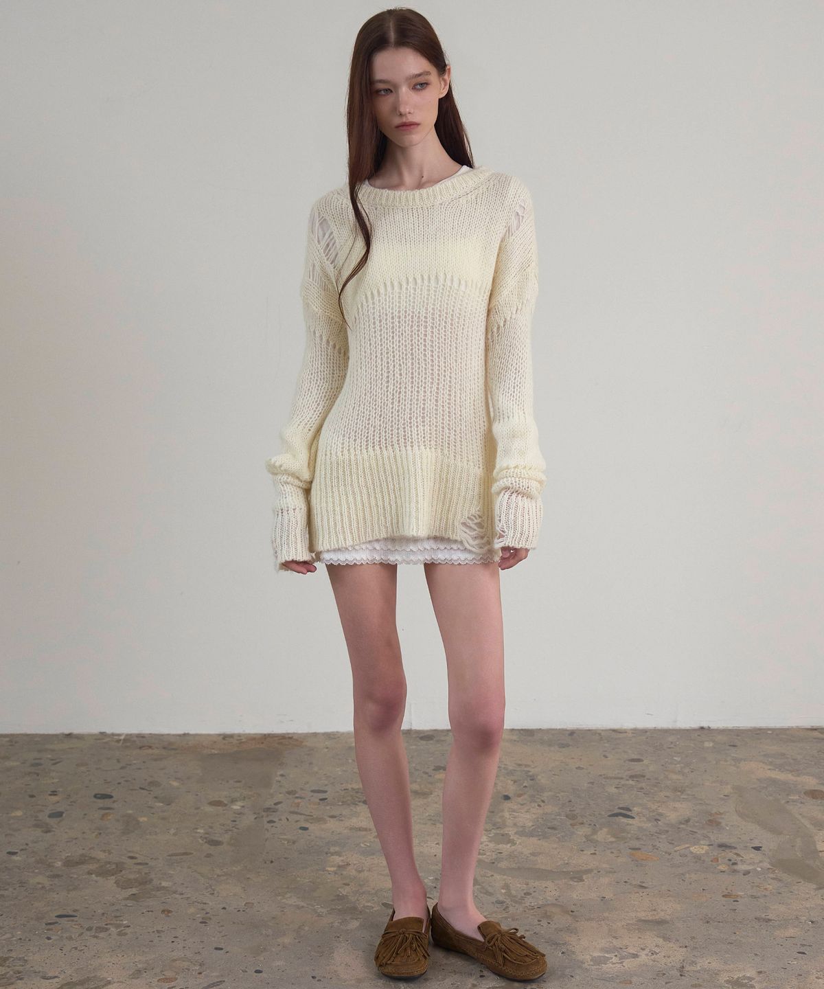 신앤리(SSIN AND LEE) Patina Vintage Mohair Knit Ivory