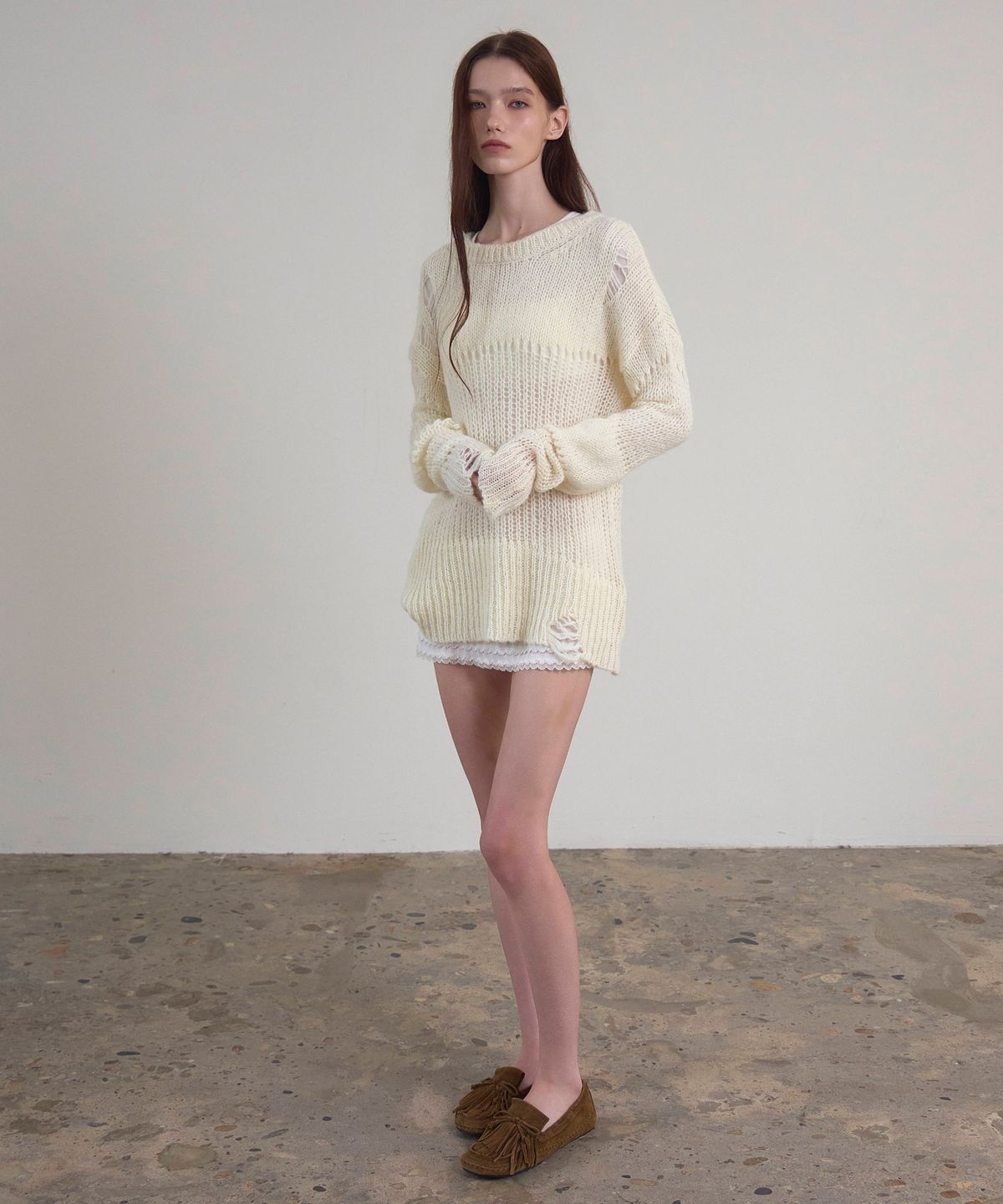 신앤리(SSIN AND LEE) Patina Vintage Mohair Knit Ivory