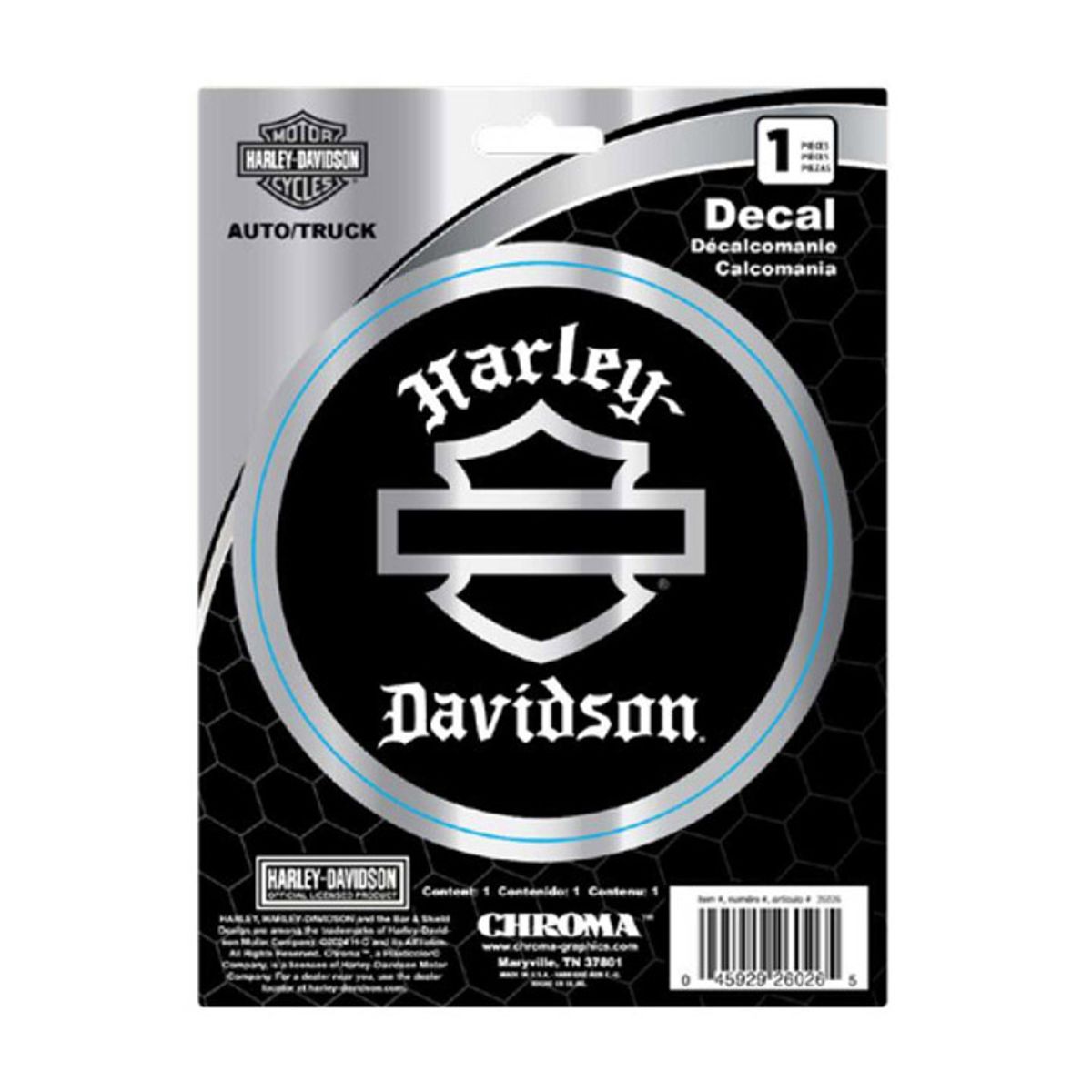 할리데이비슨(HARLEY-DAVIDSON) 실루엣 올드 잉글리시 크롬 데칼