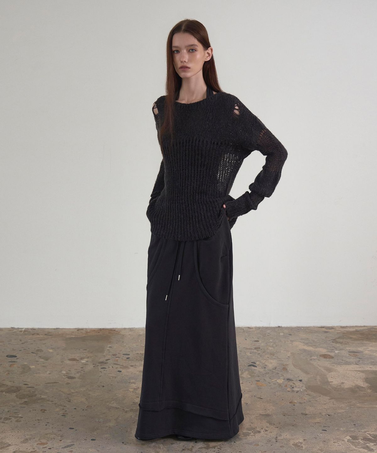 신앤리(SSIN AND LEE) Patina Vintage Mohair Knit Charcoal