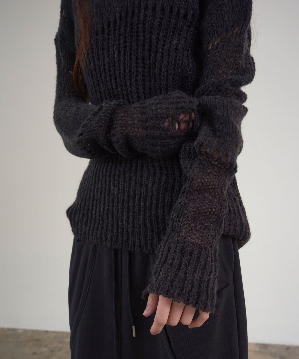 신앤리(SSIN AND LEE) Patina Vintage Mohair Knit Charcoal