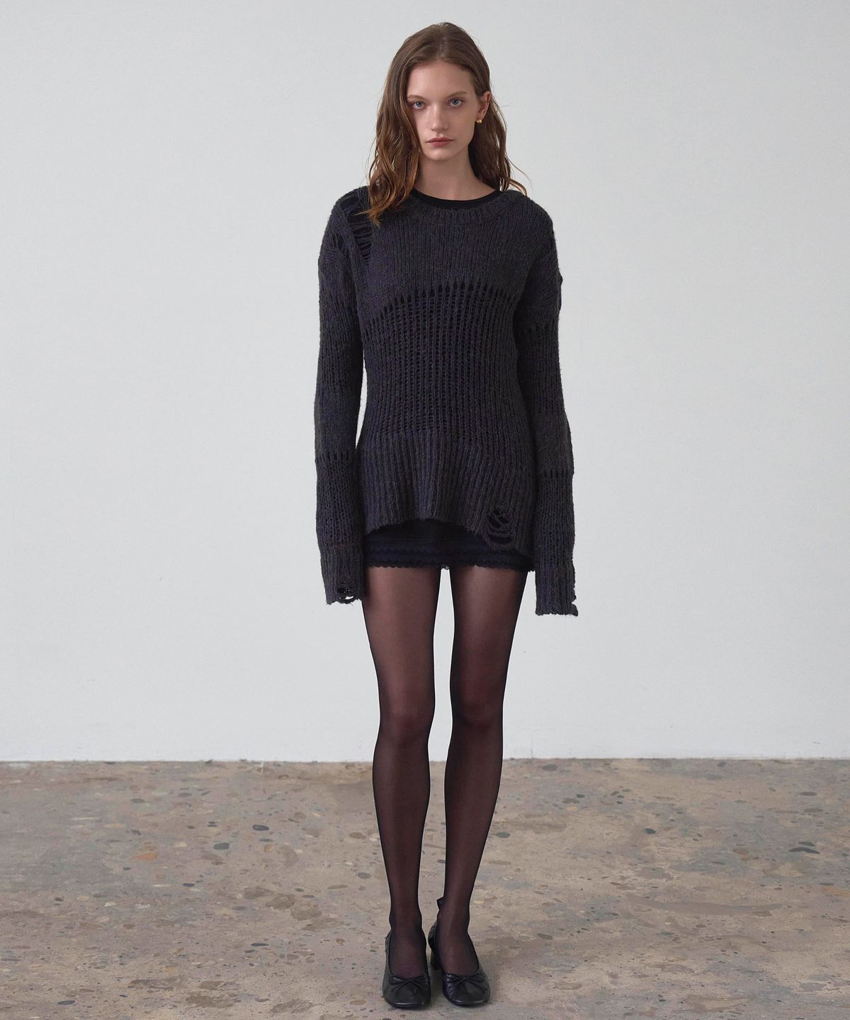신앤리(SSIN AND LEE) Patina Vintage Mohair Knit Charcoal