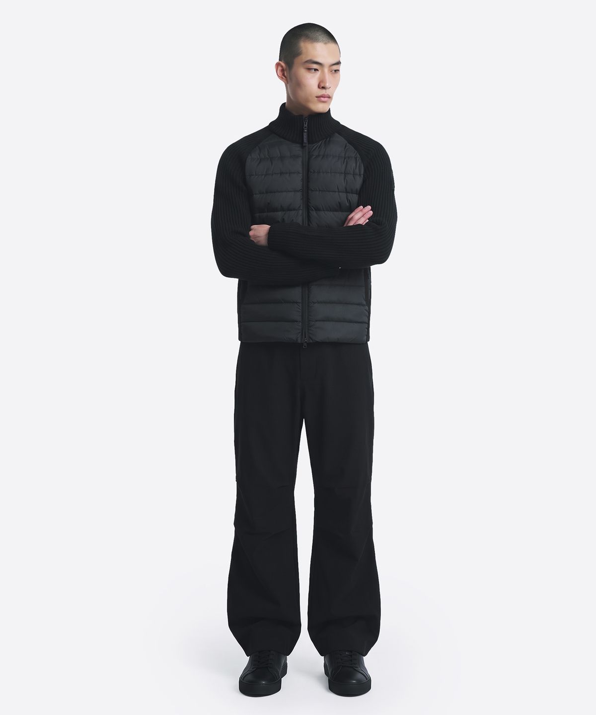 파라점퍼스(PARA JUMPERS) 남성 하이브리드 재킷 올모-Black (26WMPMHYRB12PJ0541)