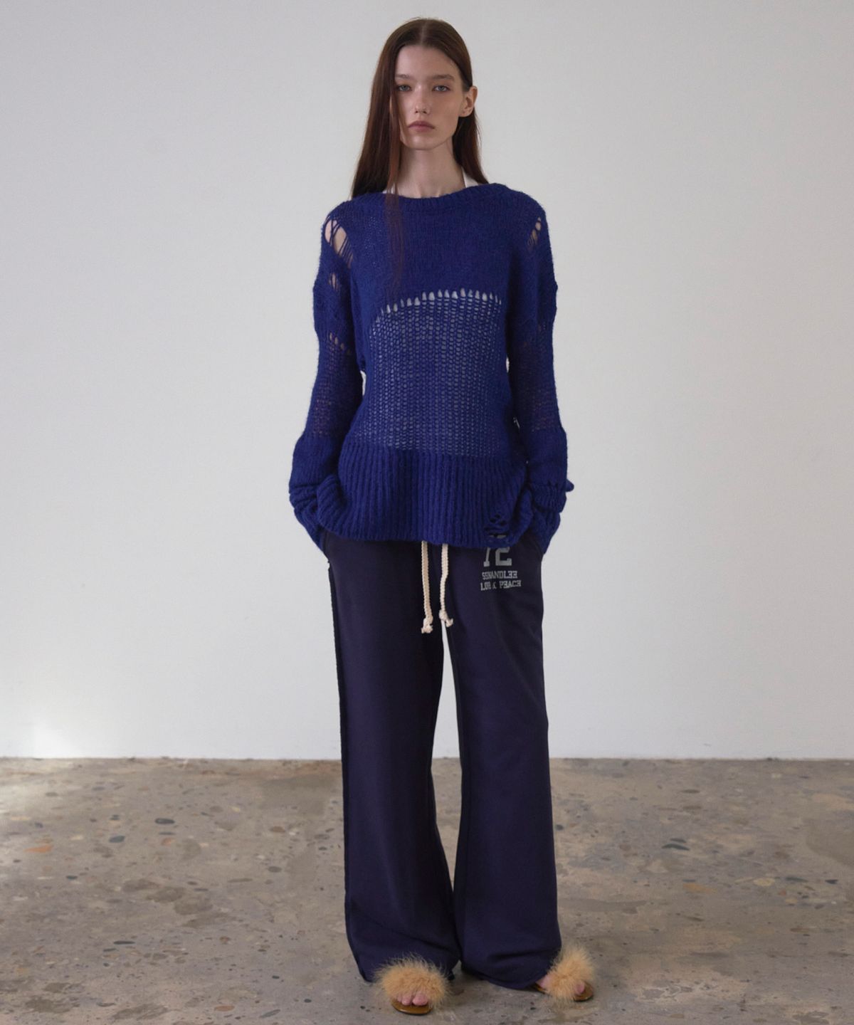 신앤리(SSIN AND LEE) Patina Vintage Mohair Knit Blue