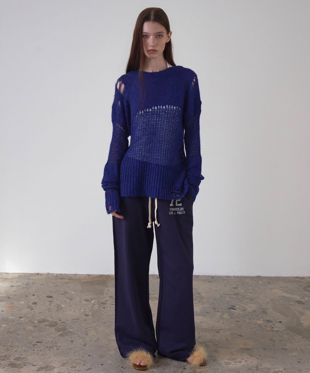신앤리(SSIN AND LEE) Patina Vintage Mohair Knit Blue