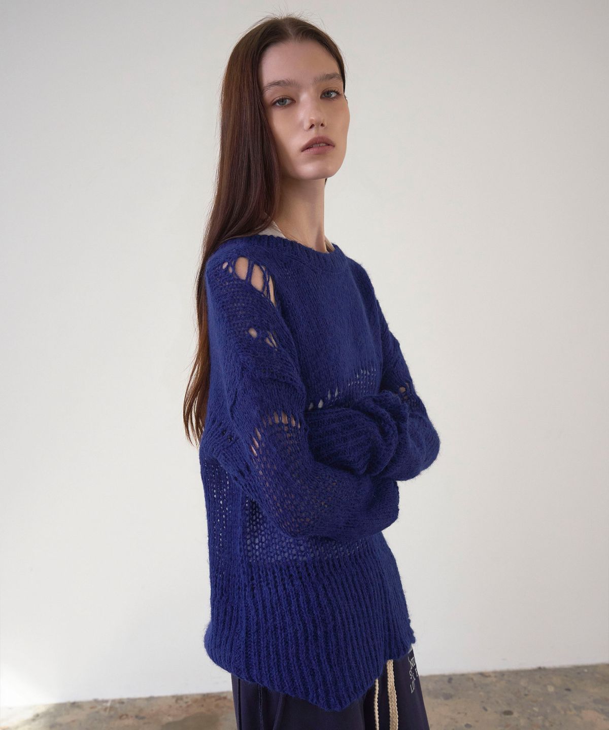 신앤리(SSIN AND LEE) Patina Vintage Mohair Knit Blue