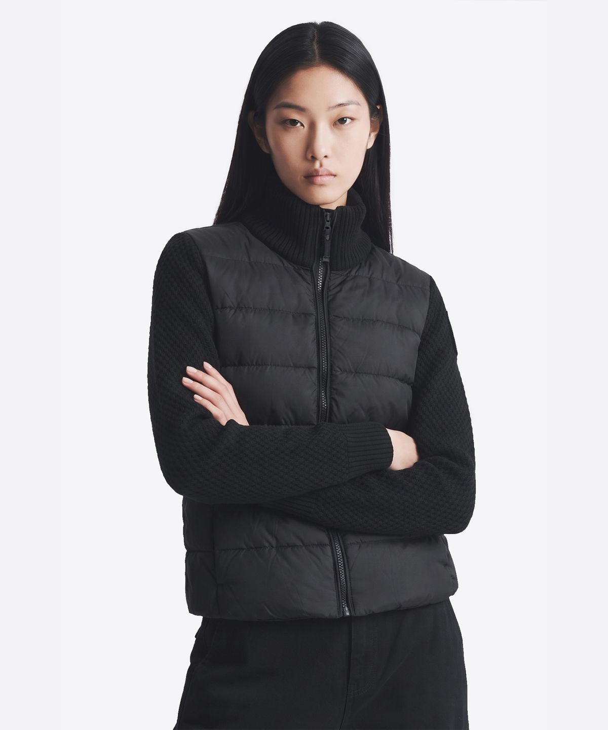 파라점퍼스(PARA JUMPERS) 여성 하이브리드 재킷 무니-Black (26WMPWHYHS45PJ0541)