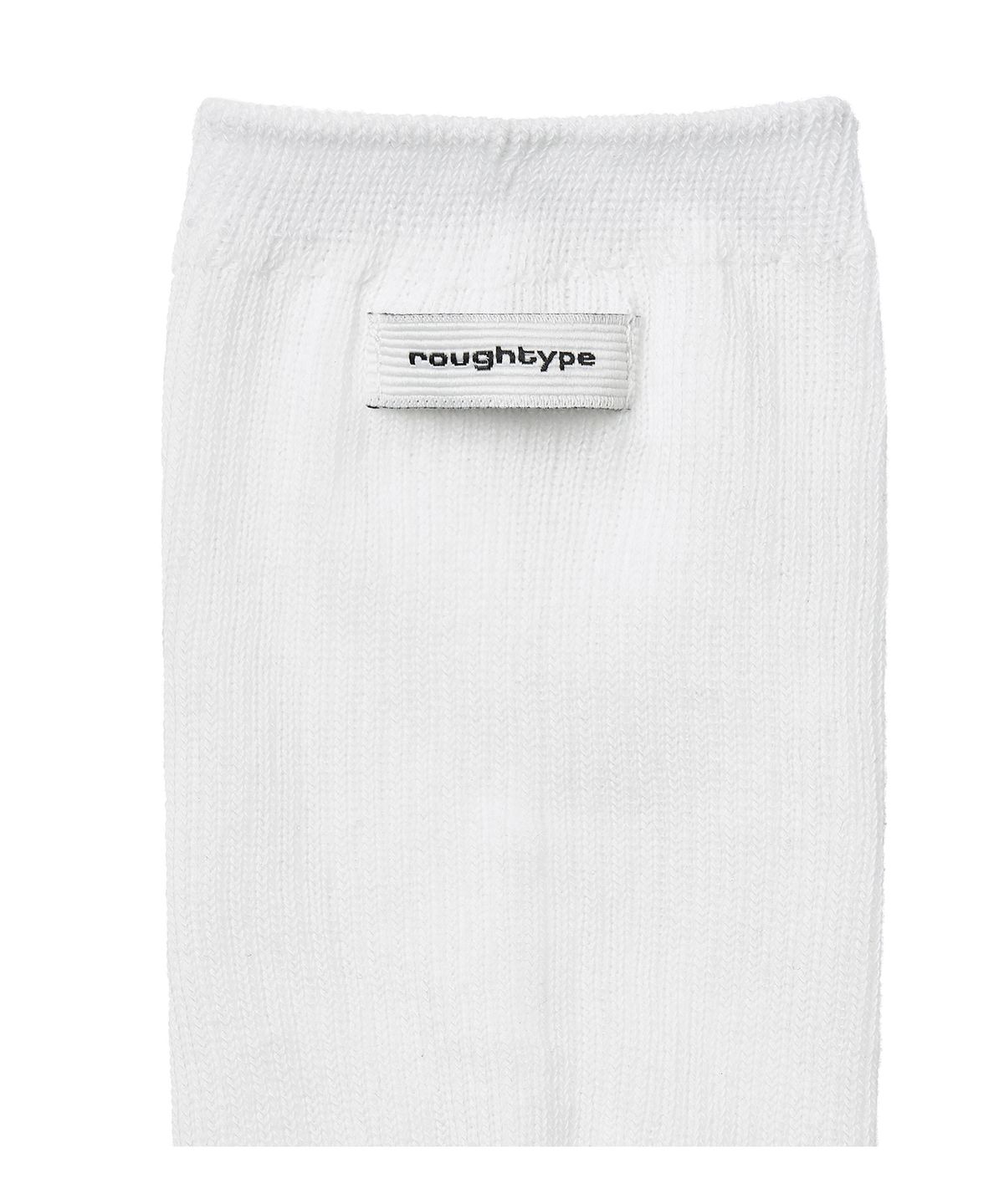 로타입(ROUGHTYPE) Label Long Rib Socks - Ivory