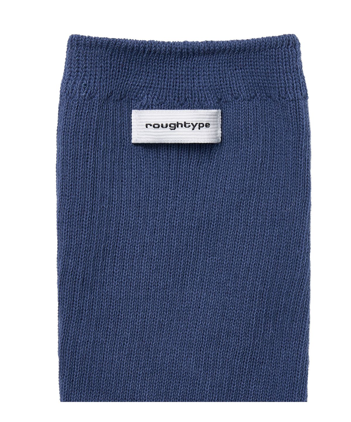 로타입(ROUGHTYPE) Label Long Rib Socks - Blue