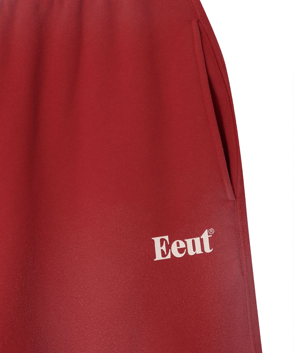 이우트(EEUT) EEUT BASIC WASHED SWEATPANTS / RED