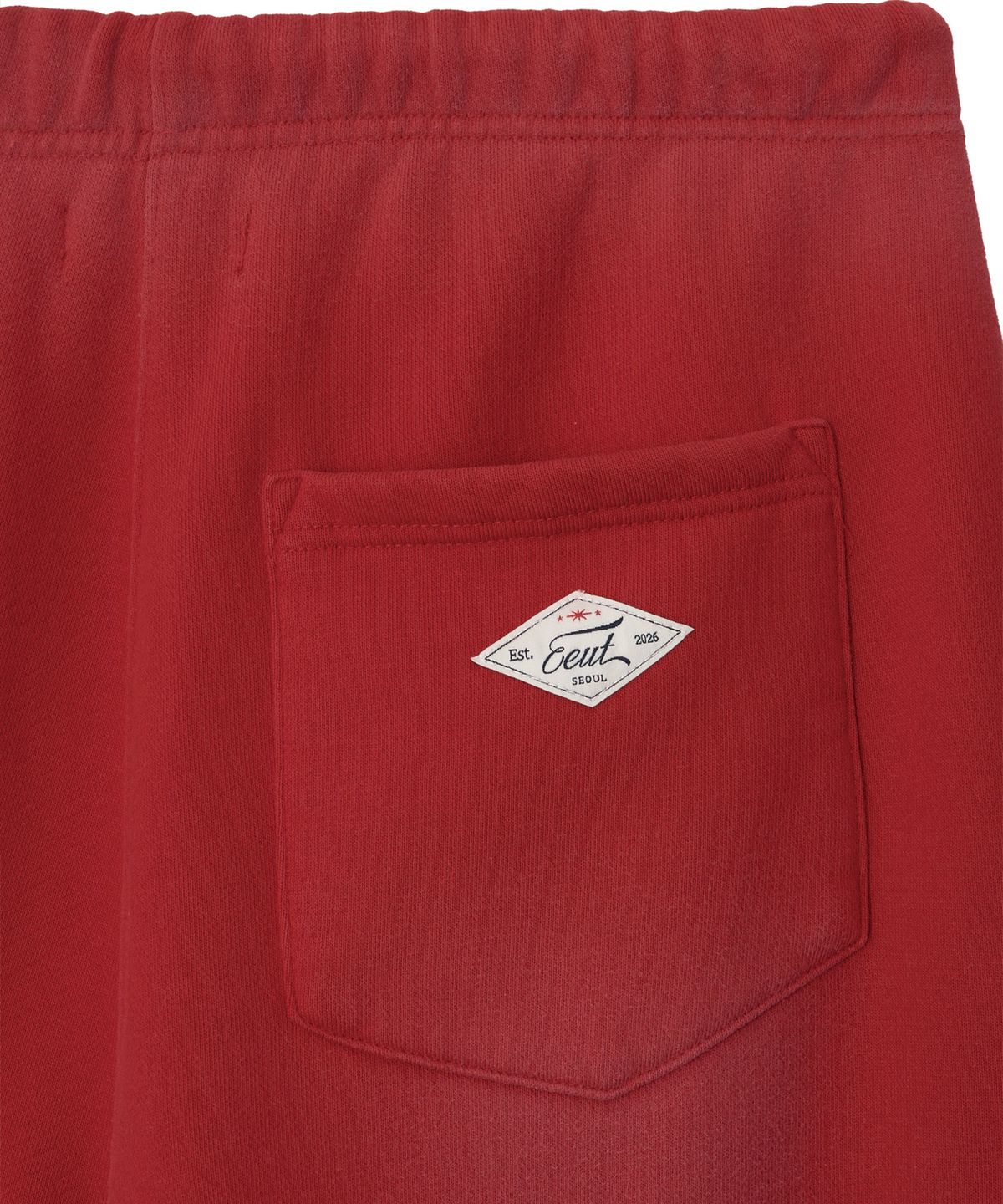 이우트(EEUT) EEUT BASIC WASHED SWEATPANTS / RED