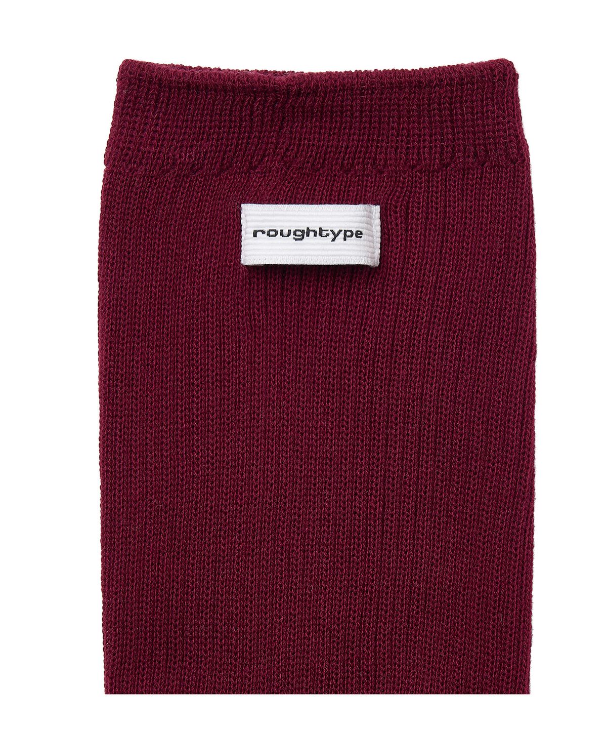 로타입(ROUGHTYPE) Label Long Rib Socks - Burgundy