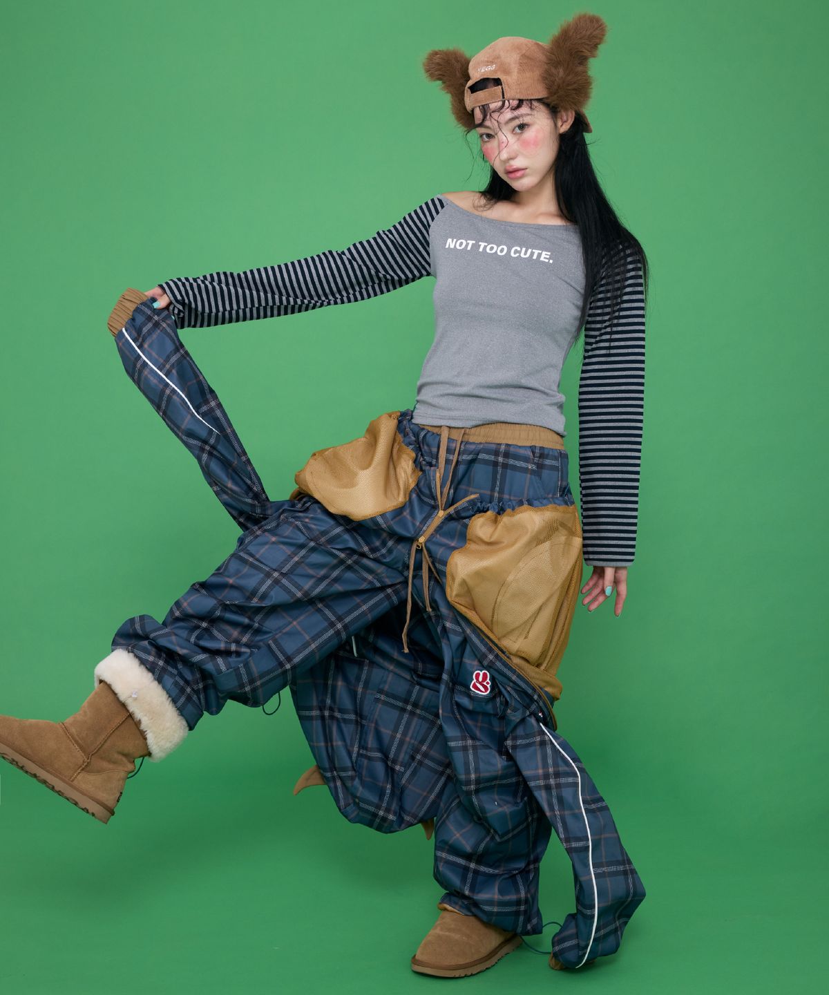 예그(YEGG) Mix Check Cargo Pants
