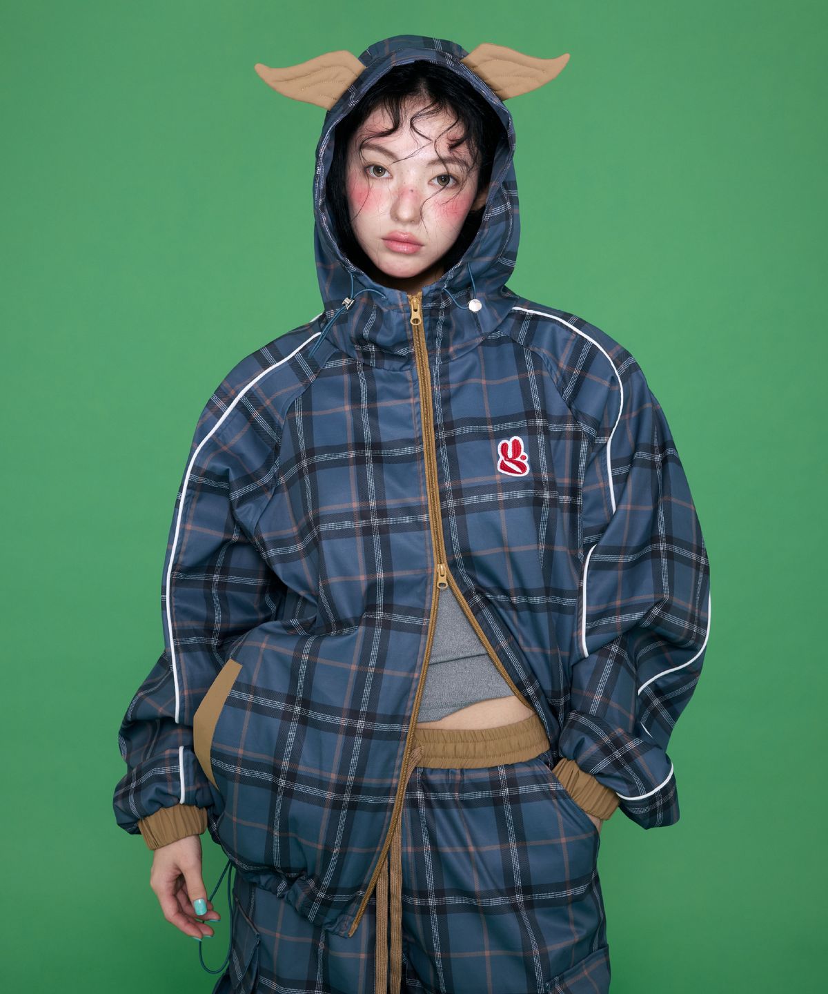 예그(YEGG) Mix Check Cargo Pants