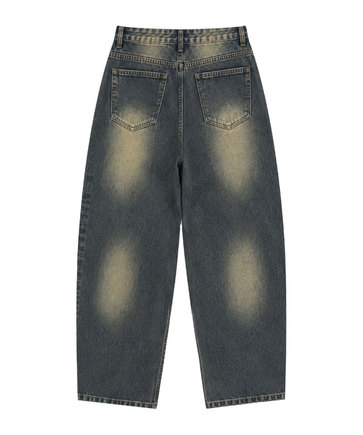 랜덤오프(RANDOMOFF) BTB : RAW EDGE BALLON JEANS [VINTAGE BLUE]