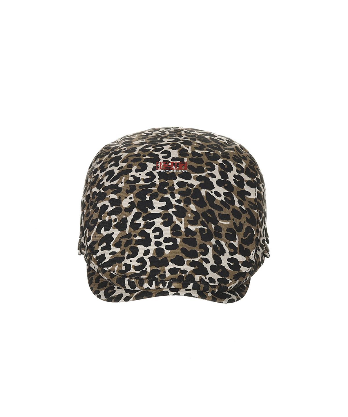 블랙블론드(BLACKBLOND) 8287 로고 레오파드 뉴스보이 캡 (브라운)