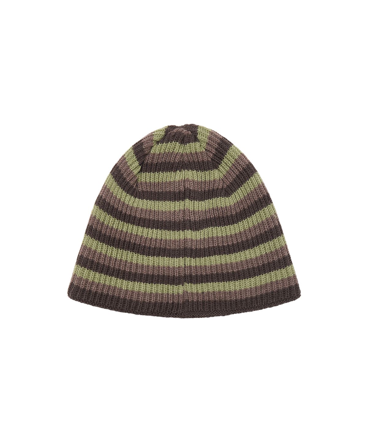 로타입(ROUGHTYPE) Cozy Knit Stripe Beanie - Khaki
