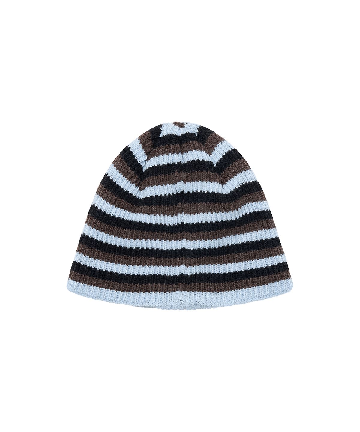 로타입(ROUGHTYPE) Cozy Knit Stripe Beanie - Sky blue