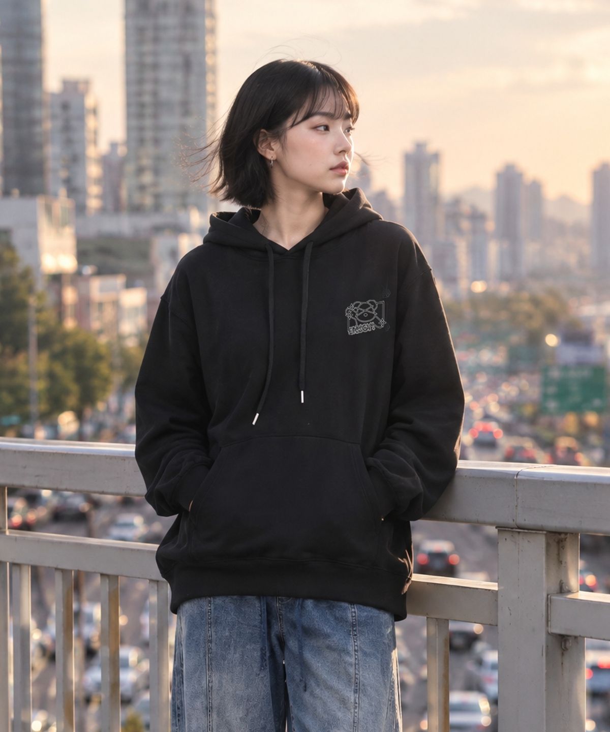 더블제이디(DOUBLE JD) 다이어리 덥제 후드 티셔츠