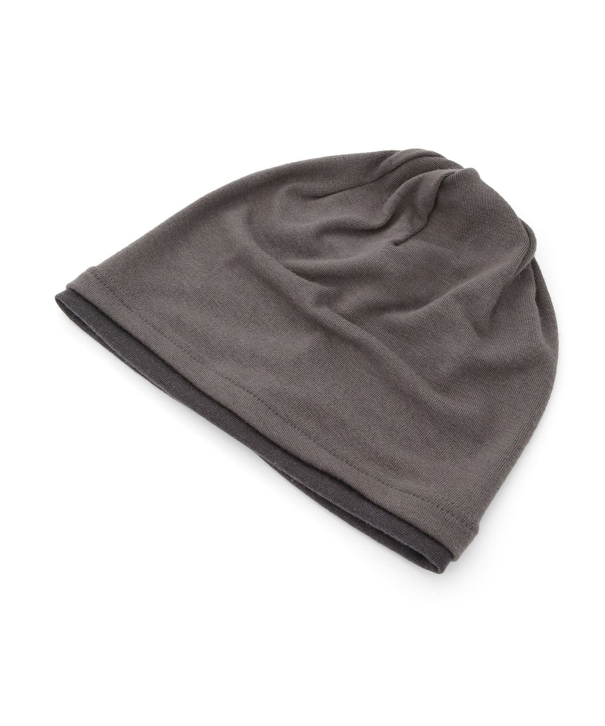 언더컨트롤(UNDERCONTROL) 겨울 롤업 이중 레이어드 슬러브 롱비니 남녀공용 모자 DOUBLE KNIT HAT / AG WOOL / DUSTY CHARCOAL