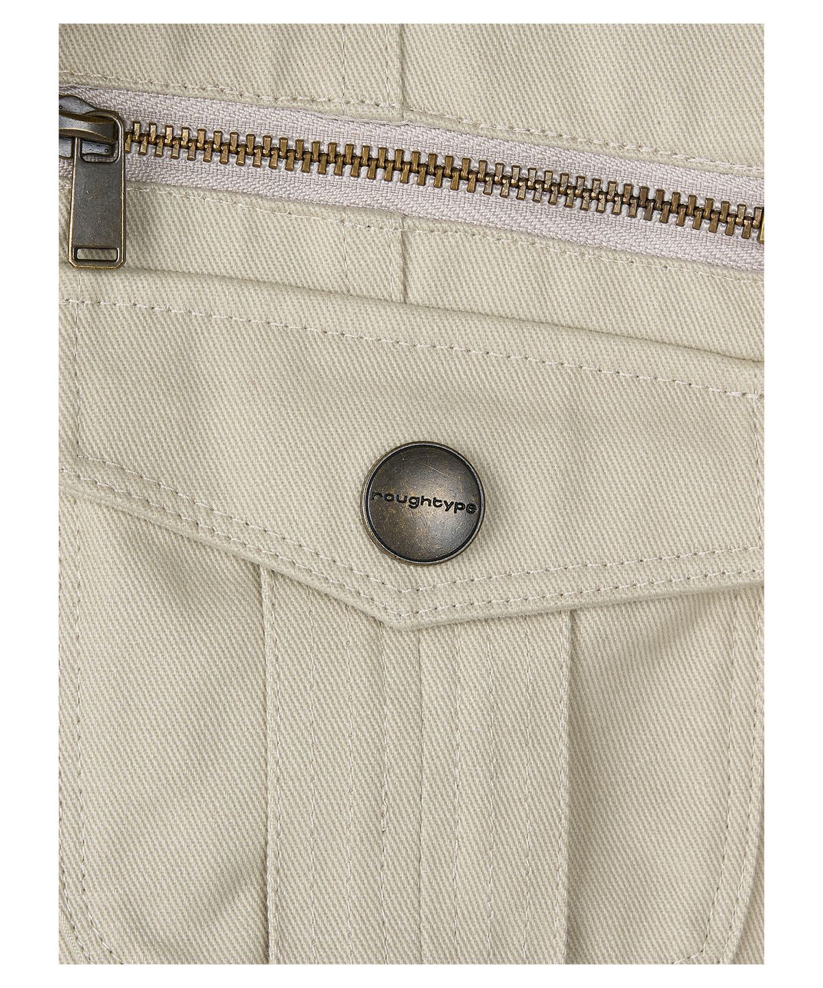 로타입(ROUGHTYPE) 2-way Utility Zip-up Jacket - Light beige