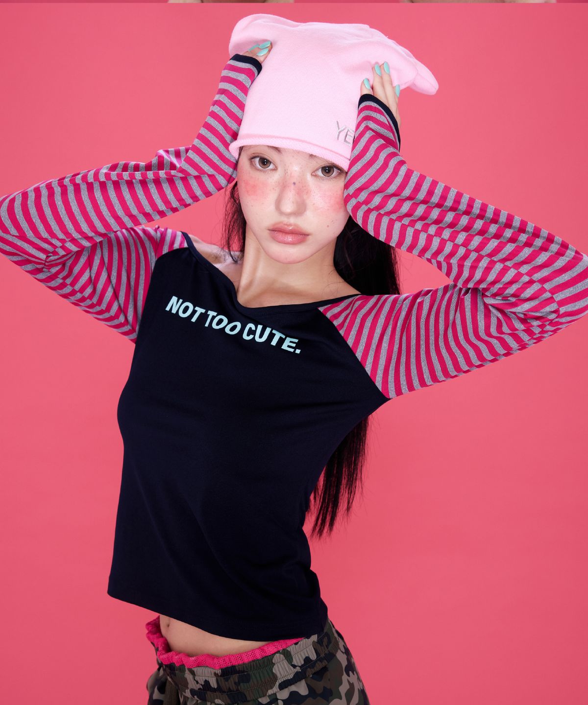예그(YEGG) Bear Beanie Pink