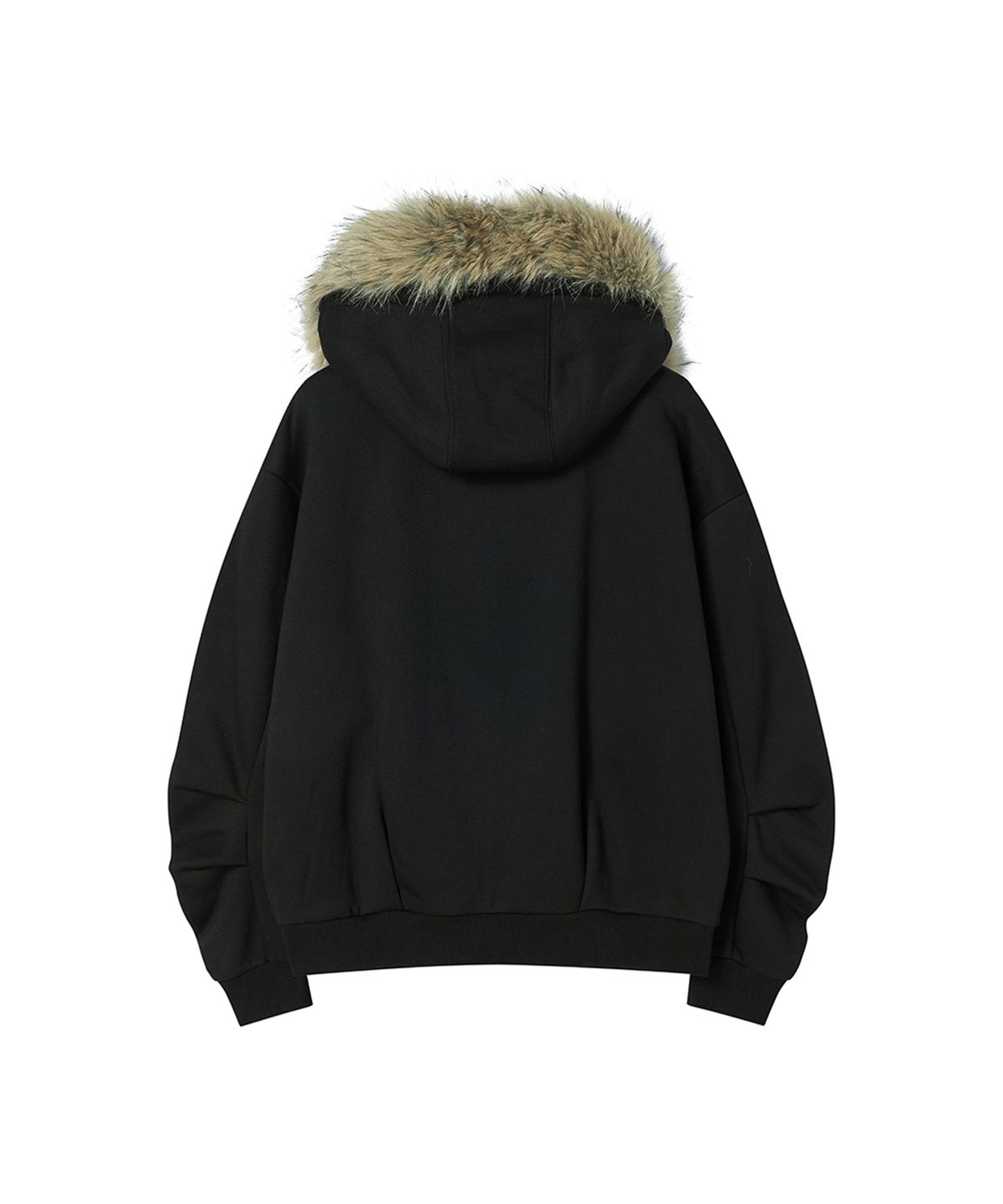 엔와이엑스엑스(NYXX) FLIGHT FUR HOOD ZIP-UP BLACK