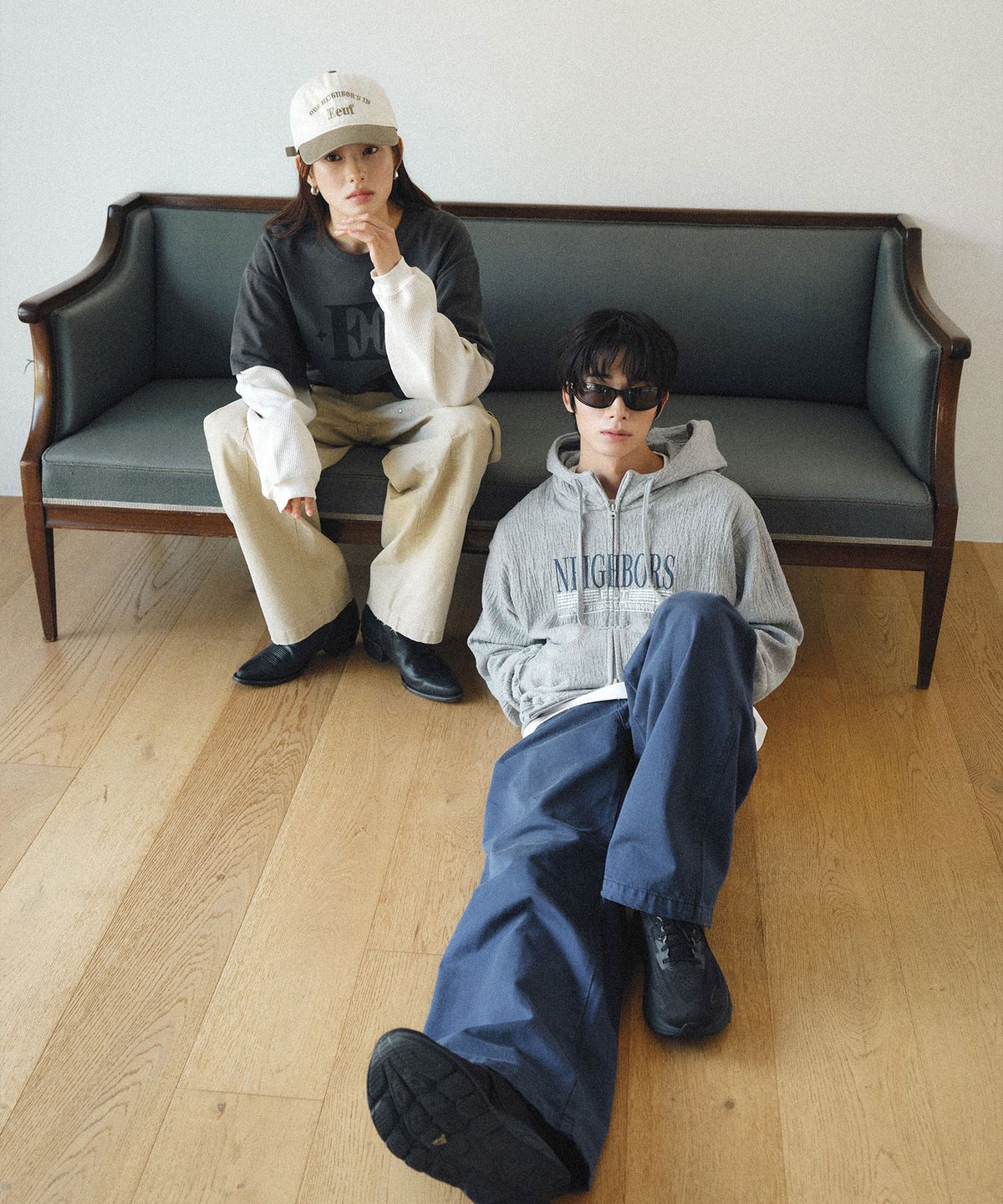 이우트(EEUT) VINTAGE WASHED WORK PANTS / BLUE