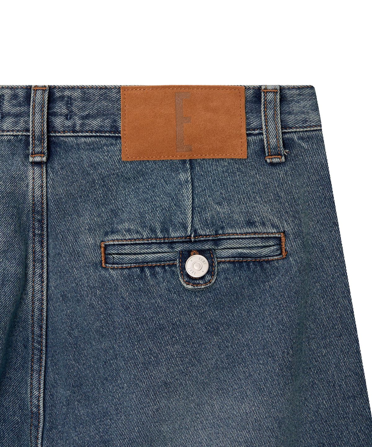 이우트(EEUT) LINE CONTOUR DENIM PANTS / INDIGO BLUE