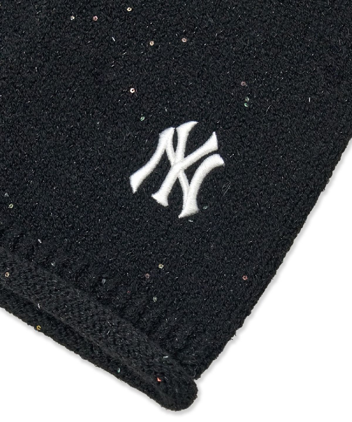 엠엘비(MLB) 스팽글 루즈핏 롱비니 NY (Black)
