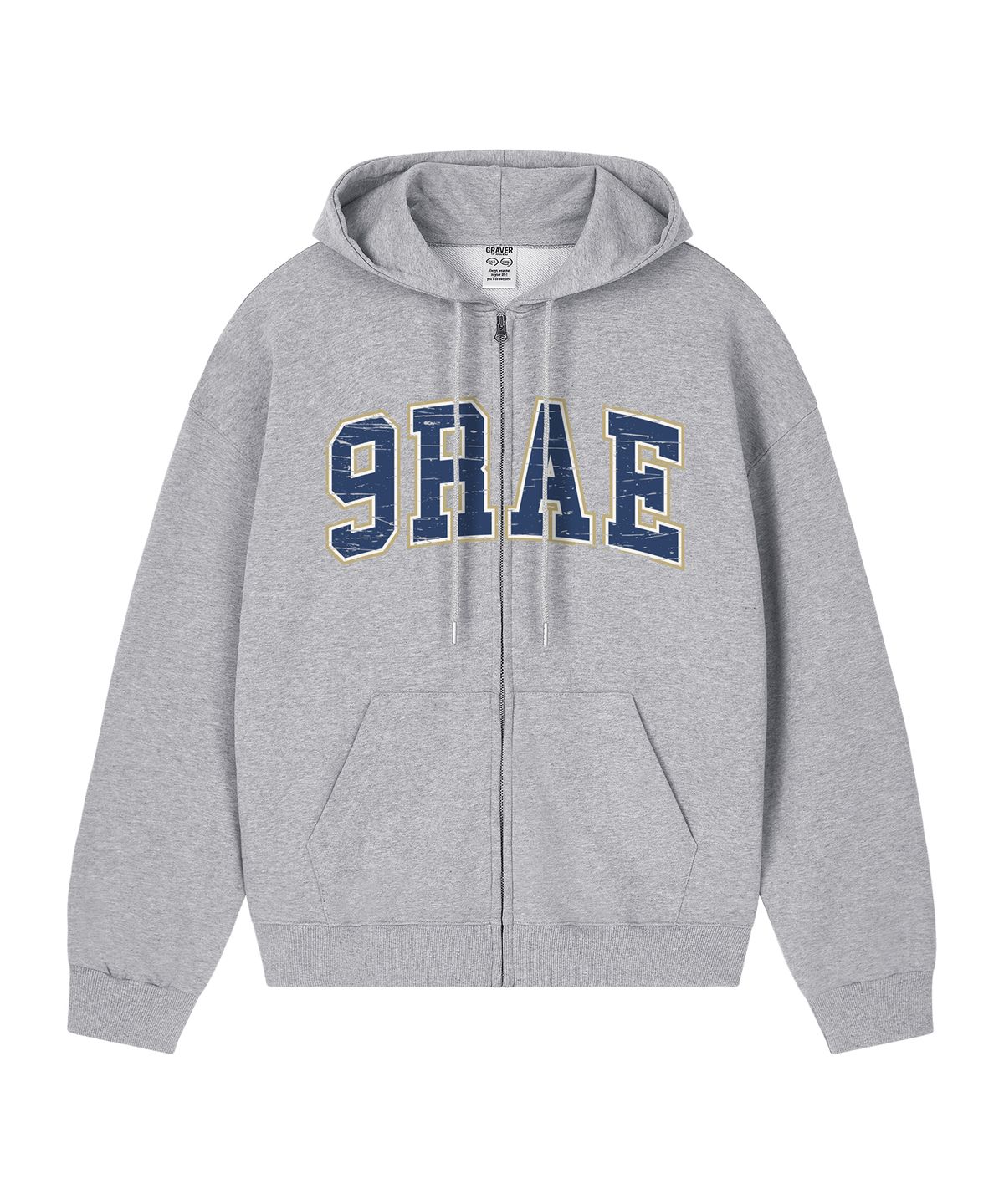 그레이버(GRAVER) [UNISEX]9RAE VINTAGE 후드집업_4color