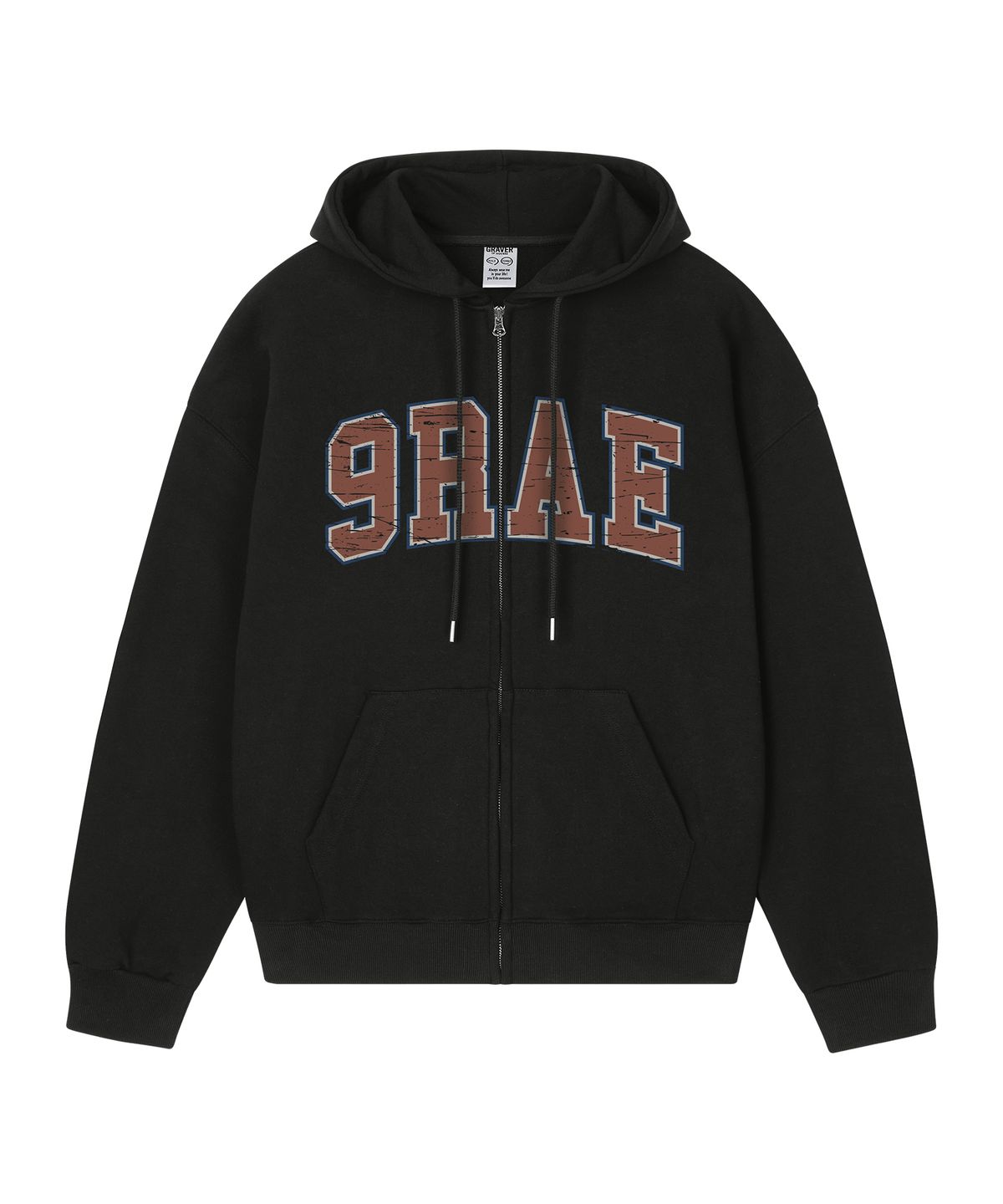그레이버(GRAVER) [UNISEX]9RAE VINTAGE 후드집업_4color